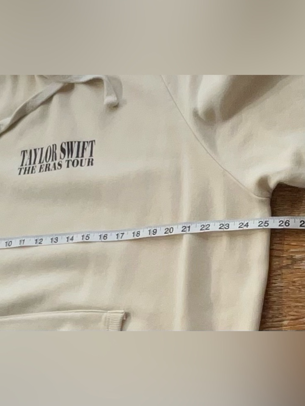 Taylor Swift Eras Tour Official Merch Cream Beige Hoodie Sweatshirt Size Large - Picture 4 of 5